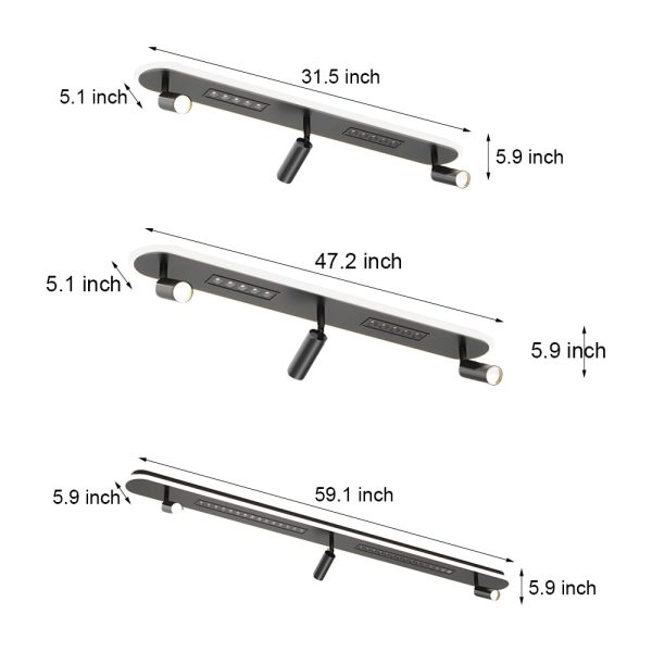 Long Aluminum 3 Step Dimming Modern Ceiling Lights Adjustable Spotlights - Image 10