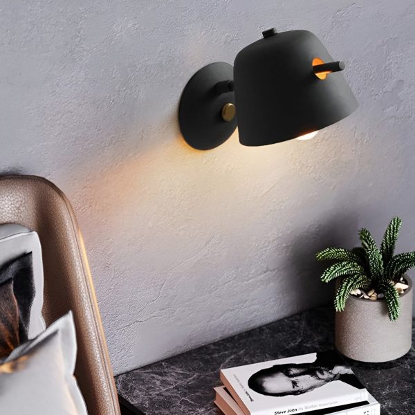 Hat-style Matte Metal Nordic Mounted Modern Wall Sconce Lighting - Image 8