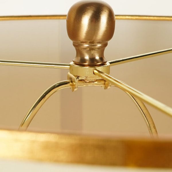 European Vintage Striped Ceramic Base Fabric 1-Light Table Lamp - Image 7