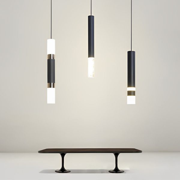 Personality Minimalist LED Black Nordic Pendant Light Kitchen Island Lighting - Image 12