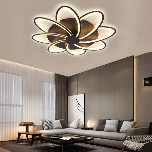 Modern Petal Flush Mount Light - Acrylic LED Flower Shape Ceiling Lamp - Image 8