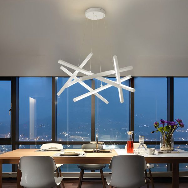 8-light Modern LED Sputnik Chandelier Stylish Island Lighting for Kitchen, Dining Room - Image 8