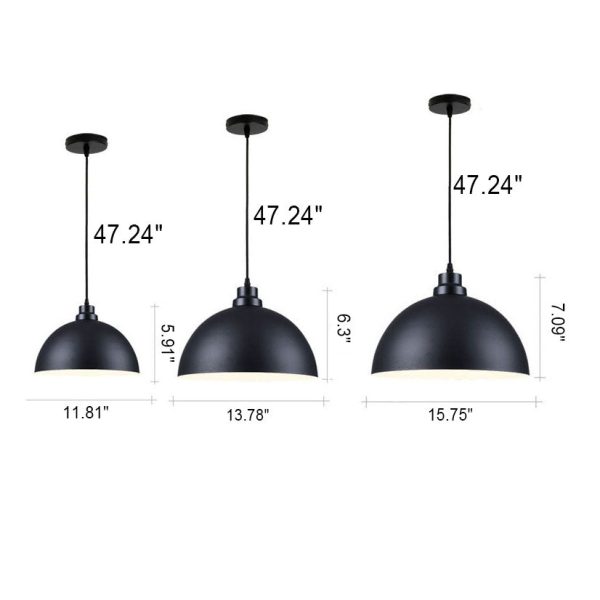 Industrial Simple Iron Dome Pot Lid 1-Light Pendant Light - Image 5