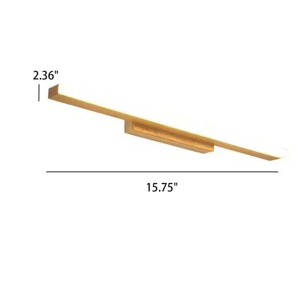 Nordic Minimalist Log Strip Vanity Light LED Wall Sconce Lamp - Image 7