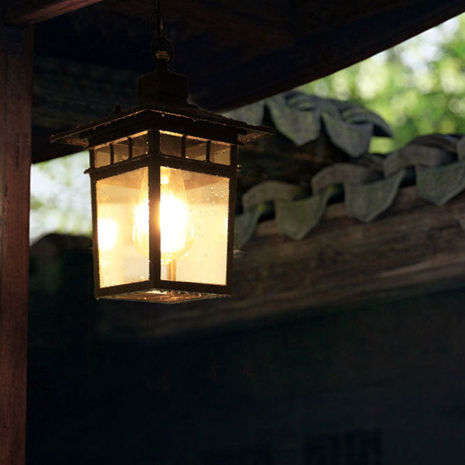 16-dc8f7bc1-904c-403e-ace4-cc61e6ac2e29.jpg Outdoor European Square Cage Aluminum Glass 1-Light Waterproof Patio Pendant Light - Image 1