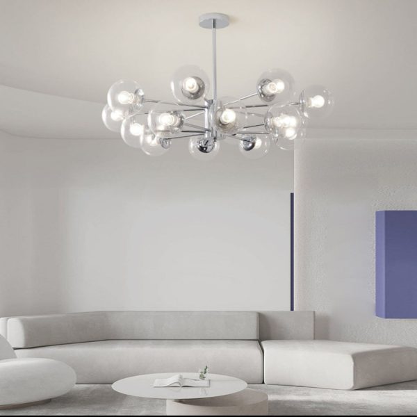 Molecular Lights Three Step Dimming Plating Glass Modern Chandeliers - Image 8