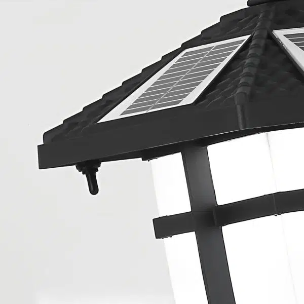 Modern Solar LED Lawn Lamp with Ancient Asian Style Top Waterproof Outdoor Light - Image 15