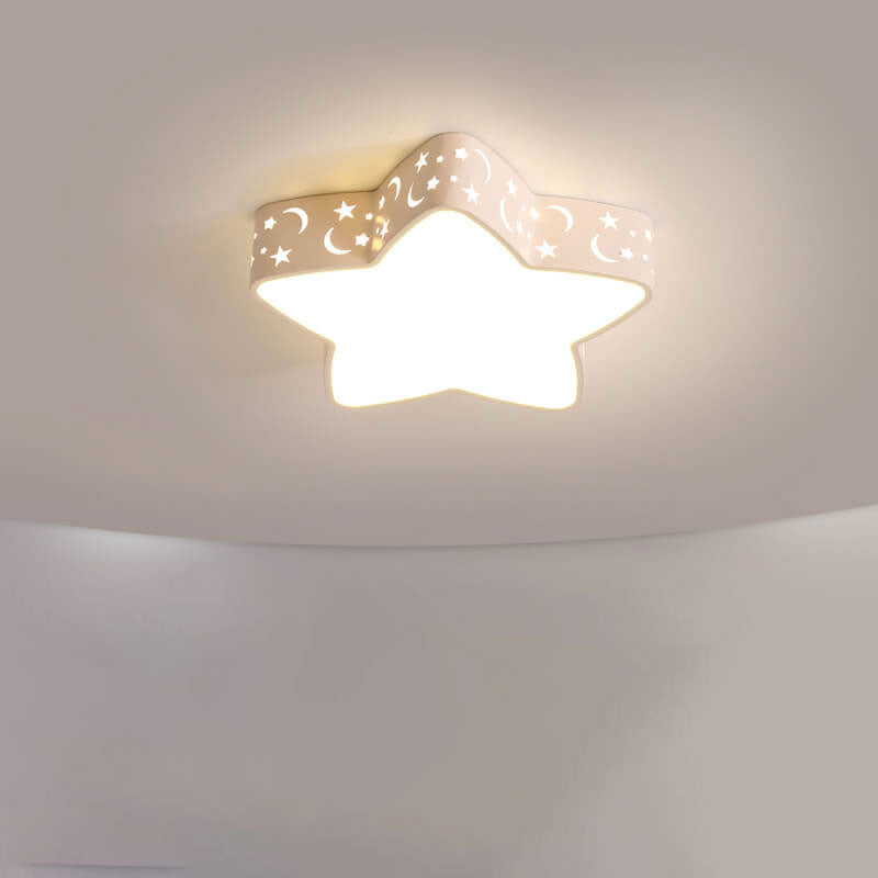 16-f93e7ab0-a1fe-4922-ae3d-15ee07b9af23.jpg Cartoon Creative Star Shape LED Flush Mount Ceiling Light - Image 1