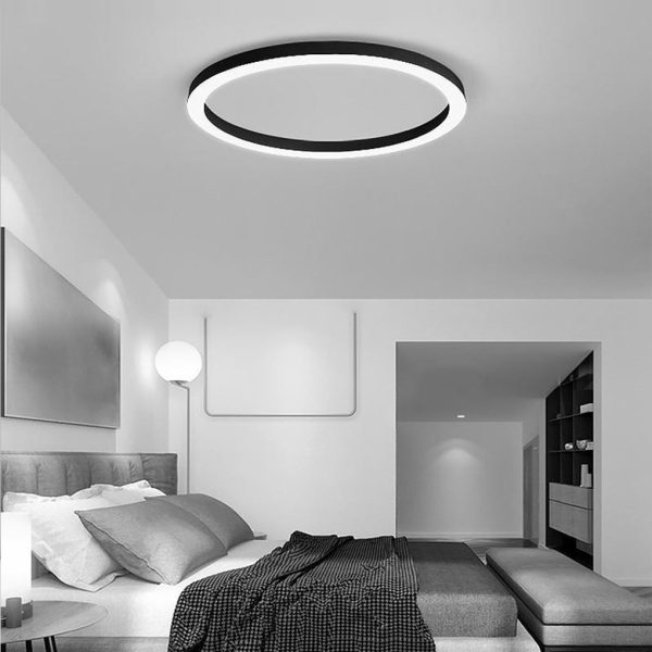 16'' Modern Simple Circle Flush Mount LED Lights Dimmable Ceiling Lights with Remote - Image 2