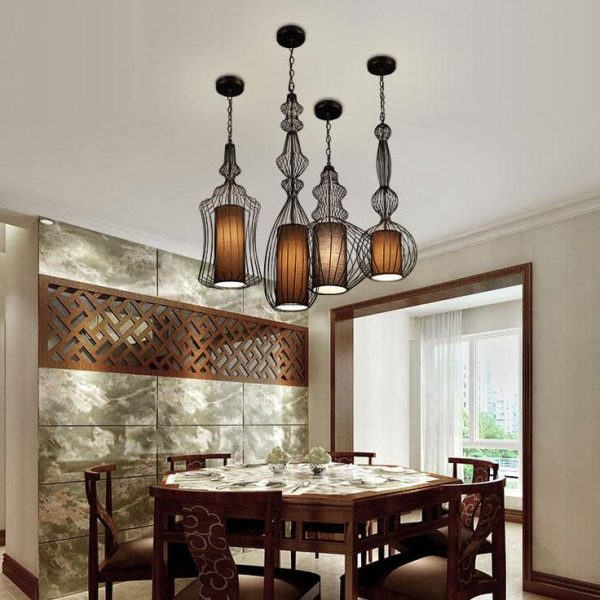 Industrial Retro Metal Birdcage 1-Light Lantern Pendant Light - Image 3