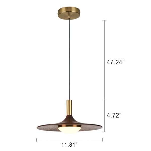 Modern Black Walnut LED Pendant Light - Image 16