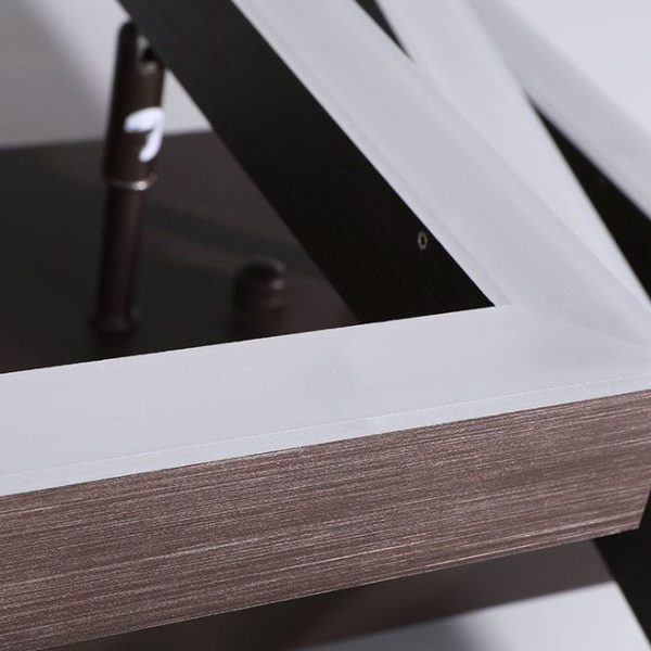 Modern Minimalist Aluminum Finish Multi-layer Rectangular Frame LED Flush Mount Ceiling Light For Living Room - Image 7