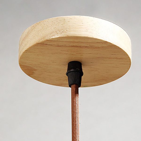 Contemporary Scandinavian Cylinder Cone Cement Solid Wood 1-Light Pendant Light For Living Room - Image 6