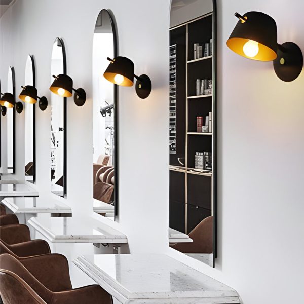 Hat-style Matte Metal Nordic Mounted Modern Wall Sconce Lighting - Image 11