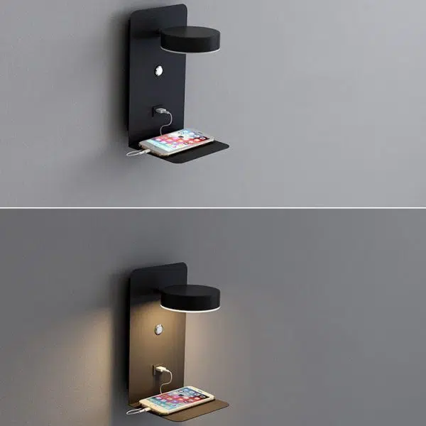 Modern Iron Square LED USB Rechargeable Wall Sconce Lamp - Image 22