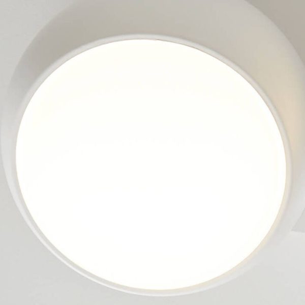 Scandinavian Modern Minimalist Iron Plastic Round LED Semi-Flush Mount Ceiling Light - Image 13