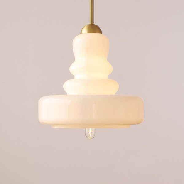 Modern Colorful Glass Gourd Shade 1-Light Pendant Light - Image 12