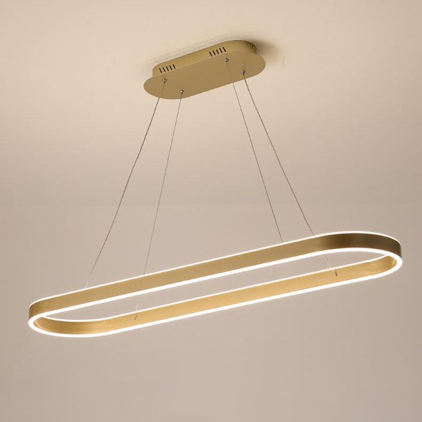 Modern Minimalist Light Luxury Oval Aluminum LED Chandelier - Image 6