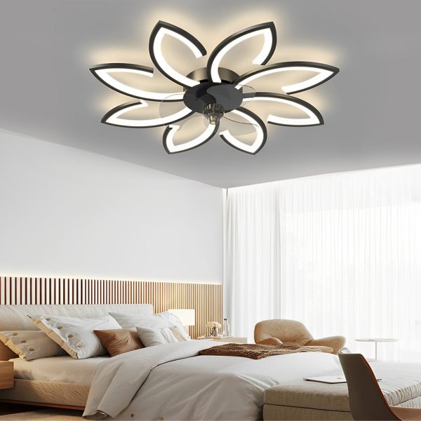 Flower Smart Silent Stepless Dimming LED Modern Ceiling Fan Light - Image 6