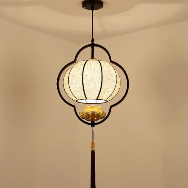 Chinese Retro Light Luxury Wrought Iron 1-Light Pendant Light - Image 6