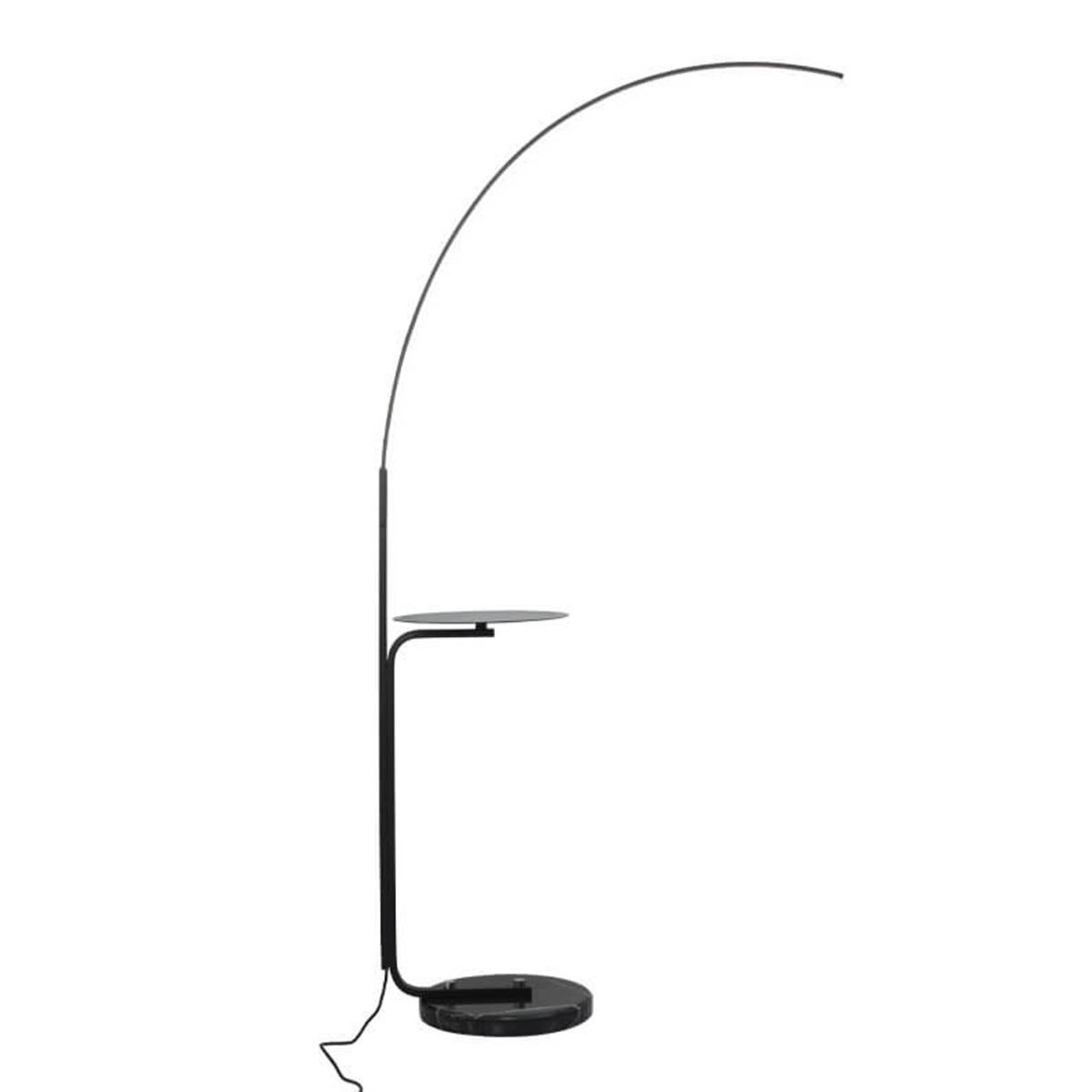 Nordic Minimalist Line Bending with Tray LED Standing Floor Lamp - Image 6