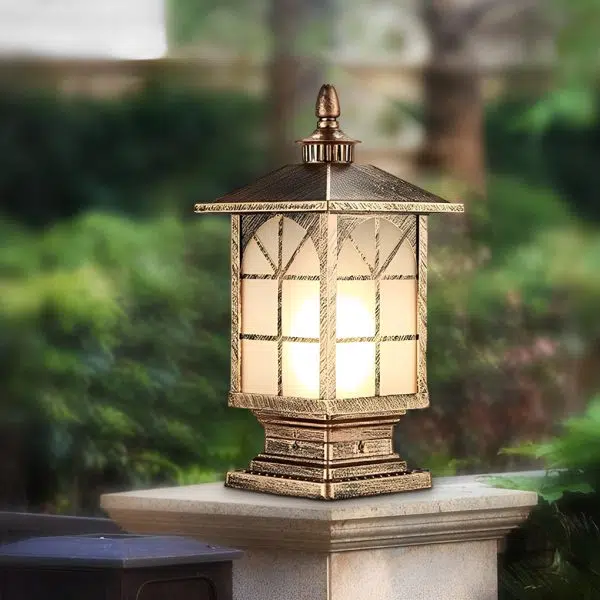 Retro Creative Waterproof Modern Outdoor Fence Post Lights Pillar Lamp - Image 6