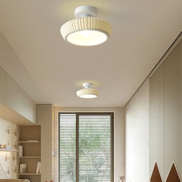 Modern Light Luxury Ceramic Disc 1-Light Semi-Flush Mount Lighting - Image 29