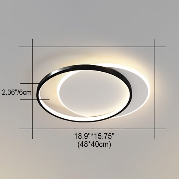 Modern Minimalist Square Round Iron Acrylic LED Flush Mount Ceiling Light For Living Room - Image 5