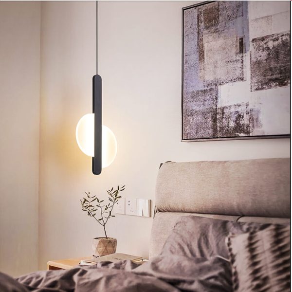 Modern Minimalist Metal Round Shape 1-Light LED Pendant Light - Image 3