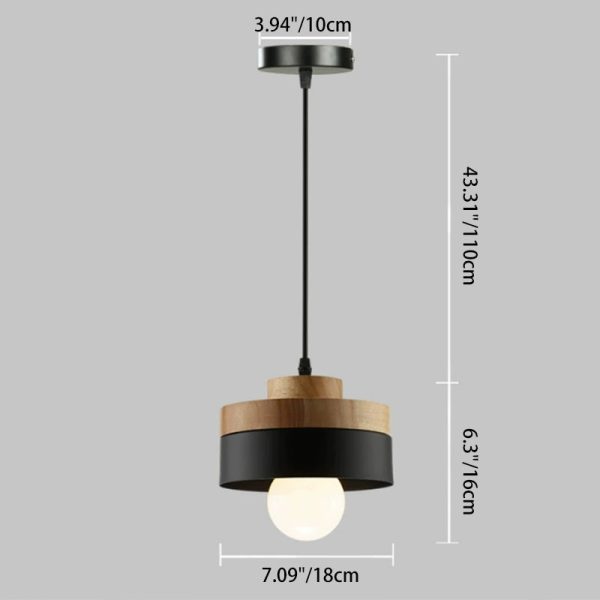 Nordic Round/Square 1-Light Pendant Light - Image 5