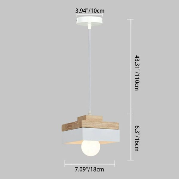 Nordic Round/Square 1-Light Pendant Light - Image 4