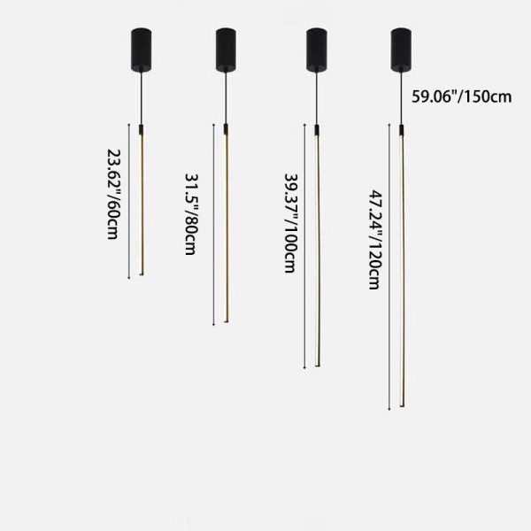 Minimalist Line 1-Light Adjustable Long Line LED Pendant Light - Image 5