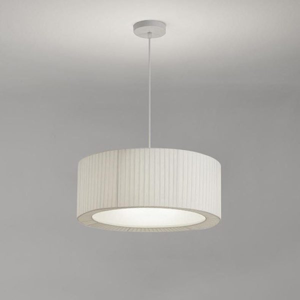Contemporary Scandinavian Round Iron Acrylic Fabric 4/5 Light Pendant Light For Living Room - Image 30