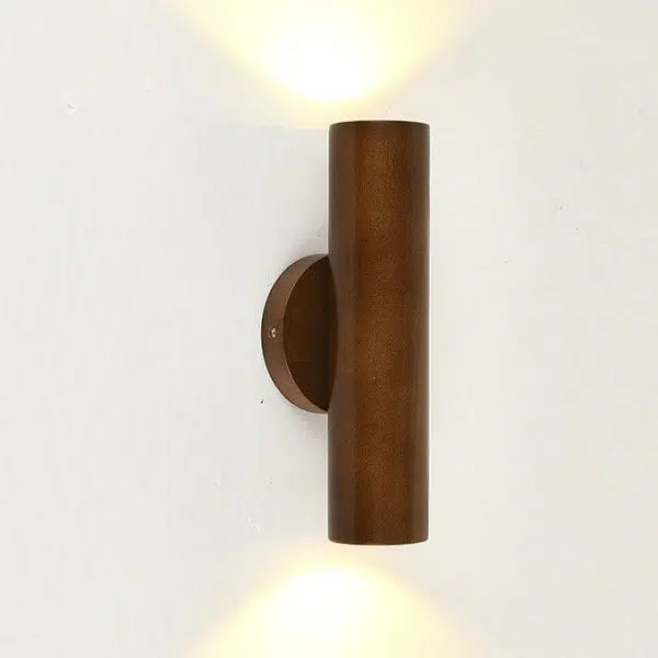 Modern Simple Warm Solid Wood Strip Double Head LED Wall Sconce Lamp - Image 10