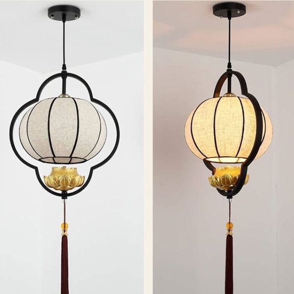 Chinese Retro Light Luxury Wrought Iron 1-Light Pendant Light - Image 7