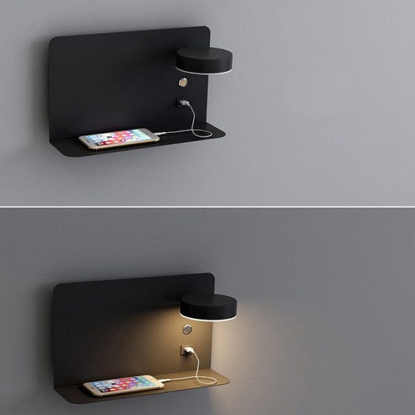Modern Iron Square LED USB Rechargeable Wall Sconce Lamp - Image 23