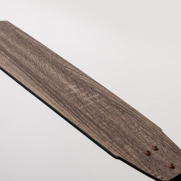 Contemporary Industrial Waterproof Wood Fan Blade Round Iron Frame Shade LED Downrods Ceiling Fan Light For Outdoor Patio - Image 9