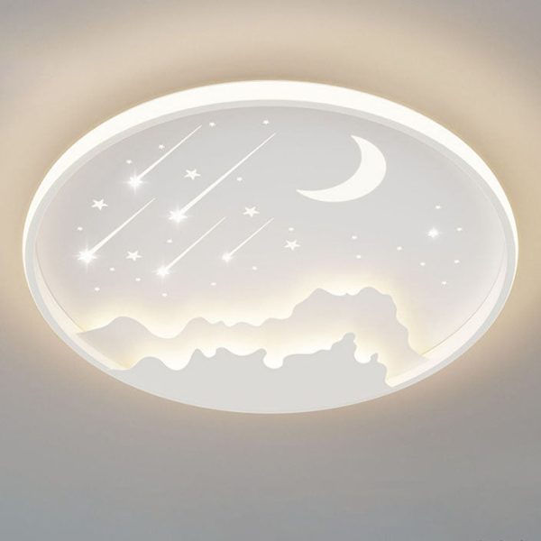 Modern Simplicity Iron Round Children LED Flush Mount Ceiling Light For Bedroom - Image 14