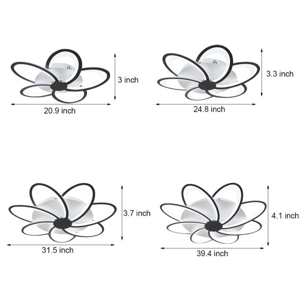 Modern Petal Flush Mount Light - Acrylic LED Flower Shape Ceiling Lamp - Image 10