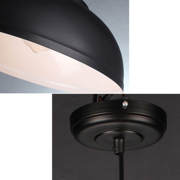Industrial Simple Dome Round Pot Lid Iron 1-Light Pendant Light - Image 20