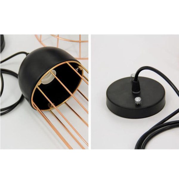 Nordic Creative Iron Cage Geometry 1-Light Pendant Light - Image 15