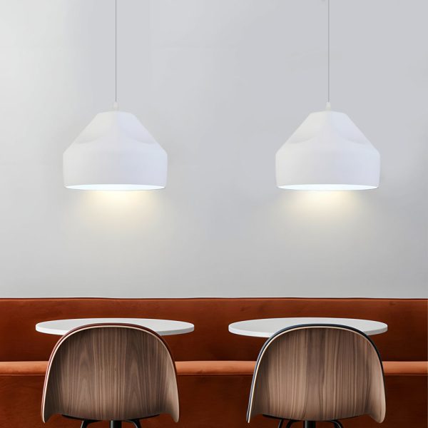 Pleat Box LED Pendant Light 1-Light Black/White Aluminum Hanging Lamp - Image 5