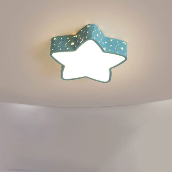 Cartoon Creative Star Shape LED Flush Mount Ceiling Light - Image 3