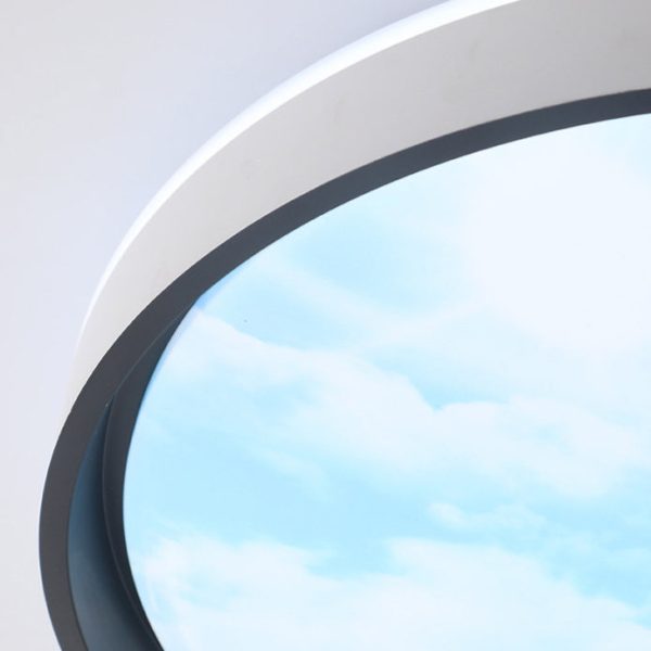 Modern Simplicity Iron Acrylic Round Square Rectangular Sunny Sky LED Flush Mount Ceiling Light For Living Room - Image 8