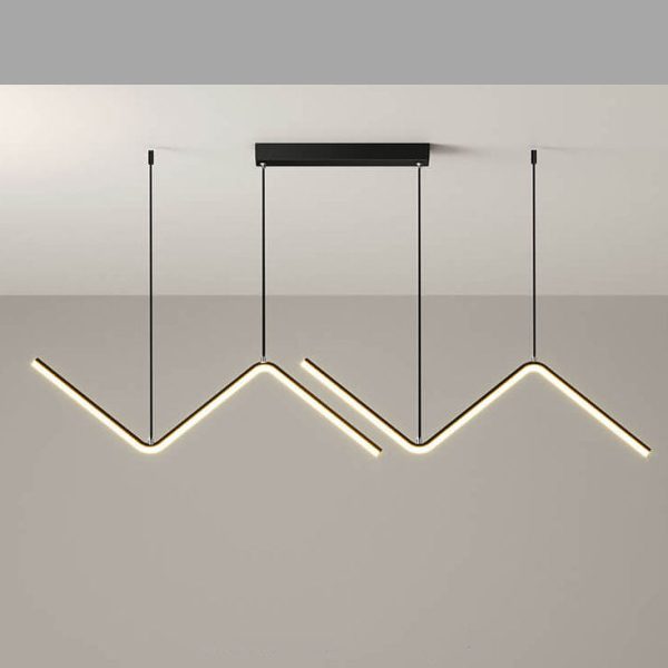 Minimalist Line 2-Light N Shaped LED Pendant Light - Image 7