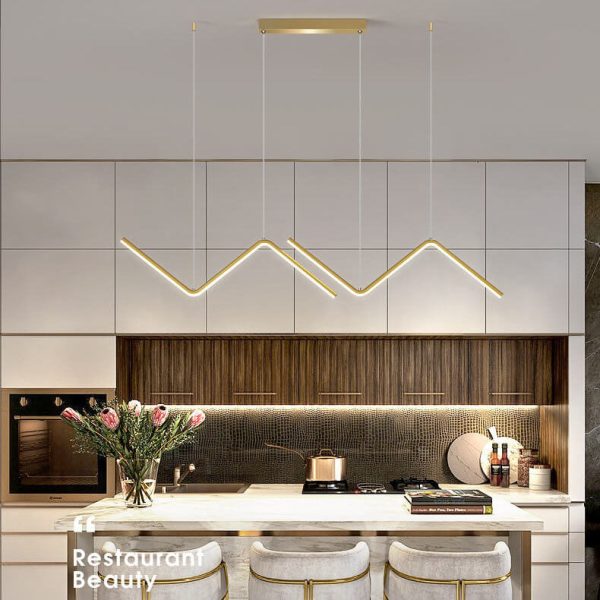 Minimalist Line 2-Light N Shaped LED Pendant Light - Image 5