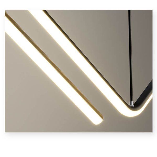 Minimalist Line 2-Light N Shaped LED Pendant Light - Image 10
