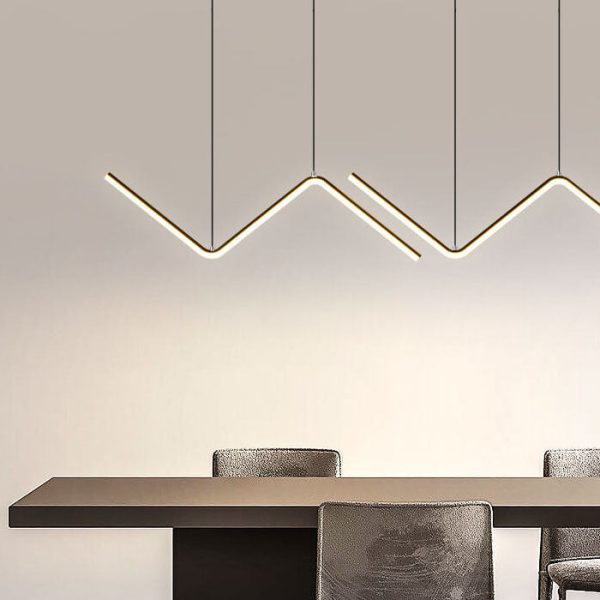 Minimalist Line 2-Light N Shaped LED Pendant Light - Image 2