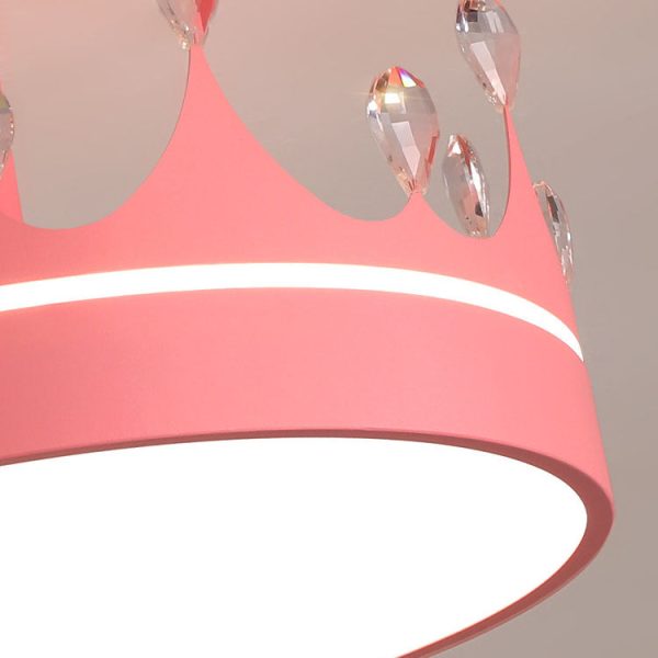 Cartoon Creative Crown LED Kids Semi-Flush Mount Ceiling Light - Image 9