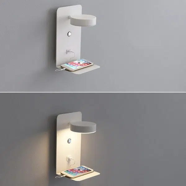 Modern Iron Square LED USB Rechargeable Wall Sconce Lamp - Image 24